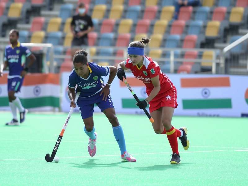 Youth hockey training camp in progress